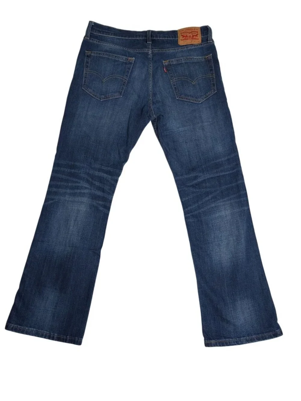 Levis 527 Bootcut Mens Blue Denim Medium Wash Cotton Jeans 34x30 - Picture 12 of 12